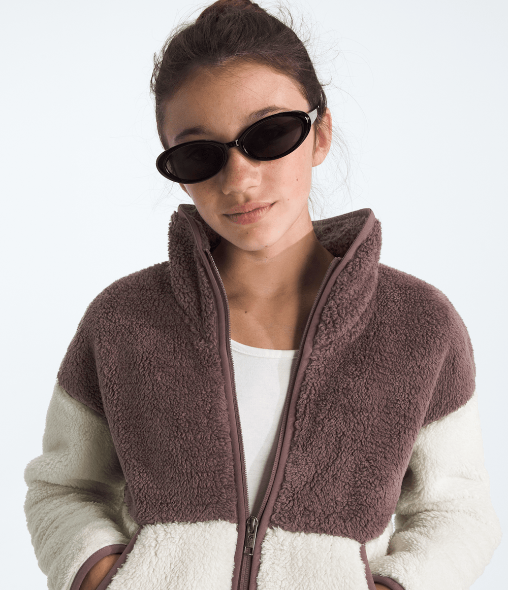 Girls’ Cabin Fleece Full-Zip Jacket Tawny Quartz/White Dune