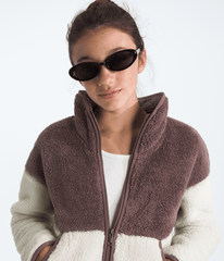 Girls’ Cabin Fleece Full-Zip Jacket Tawny Quartz/White Dune