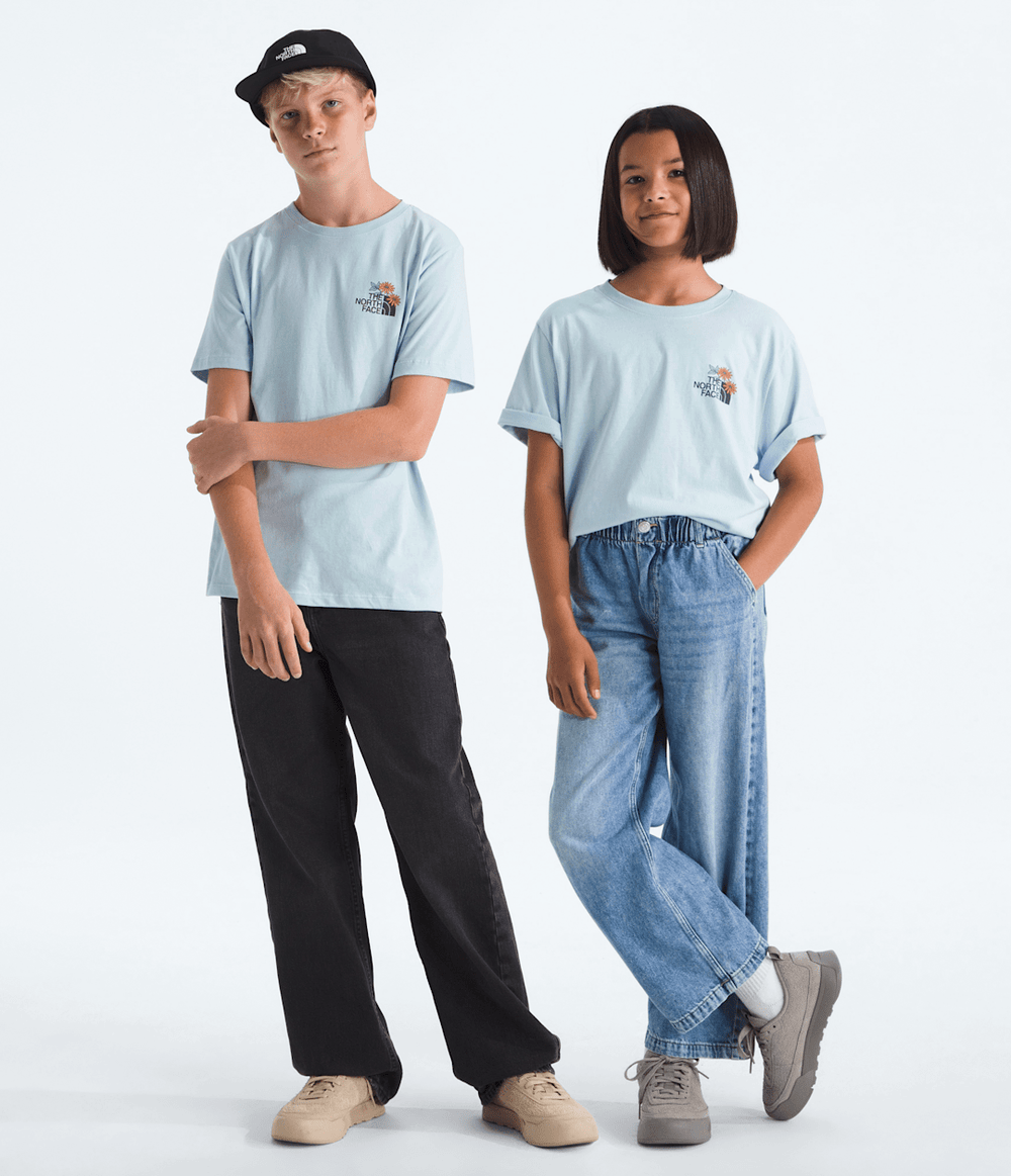 Boys’ & Girls’ Evolution Flora Short-Sleeve Tee—Graphic Polar Haze