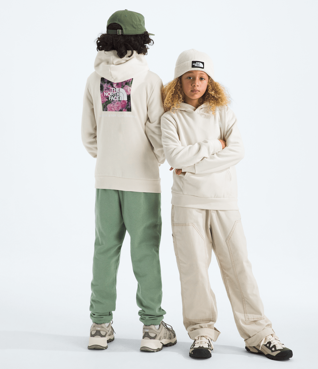 Boys’ & Girls’ Evolution Box NSE Pullover Hoodie—Graphic White Dune