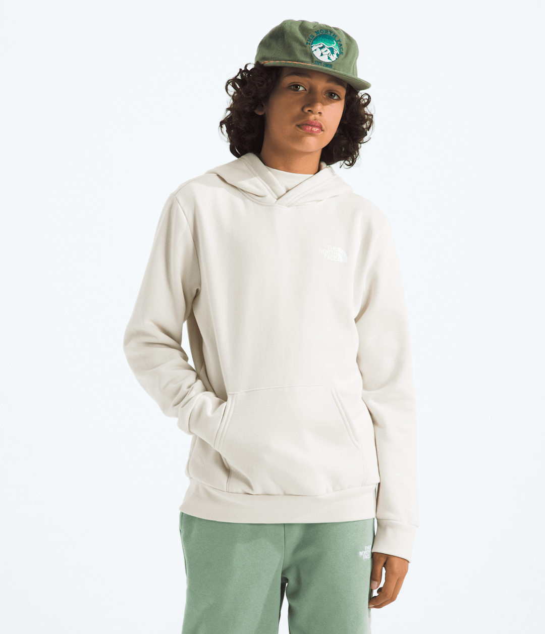 Boys’ & Girls’ Evolution Box NSE Pullover Hoodie—Graphic White Dune