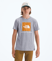 Boys’ & Girls’ Box NSE Novelty Short-Sleeve Tee—Graphic 2 TNF Pale Grey Heather/Summit Gold Regenerative Ink Print