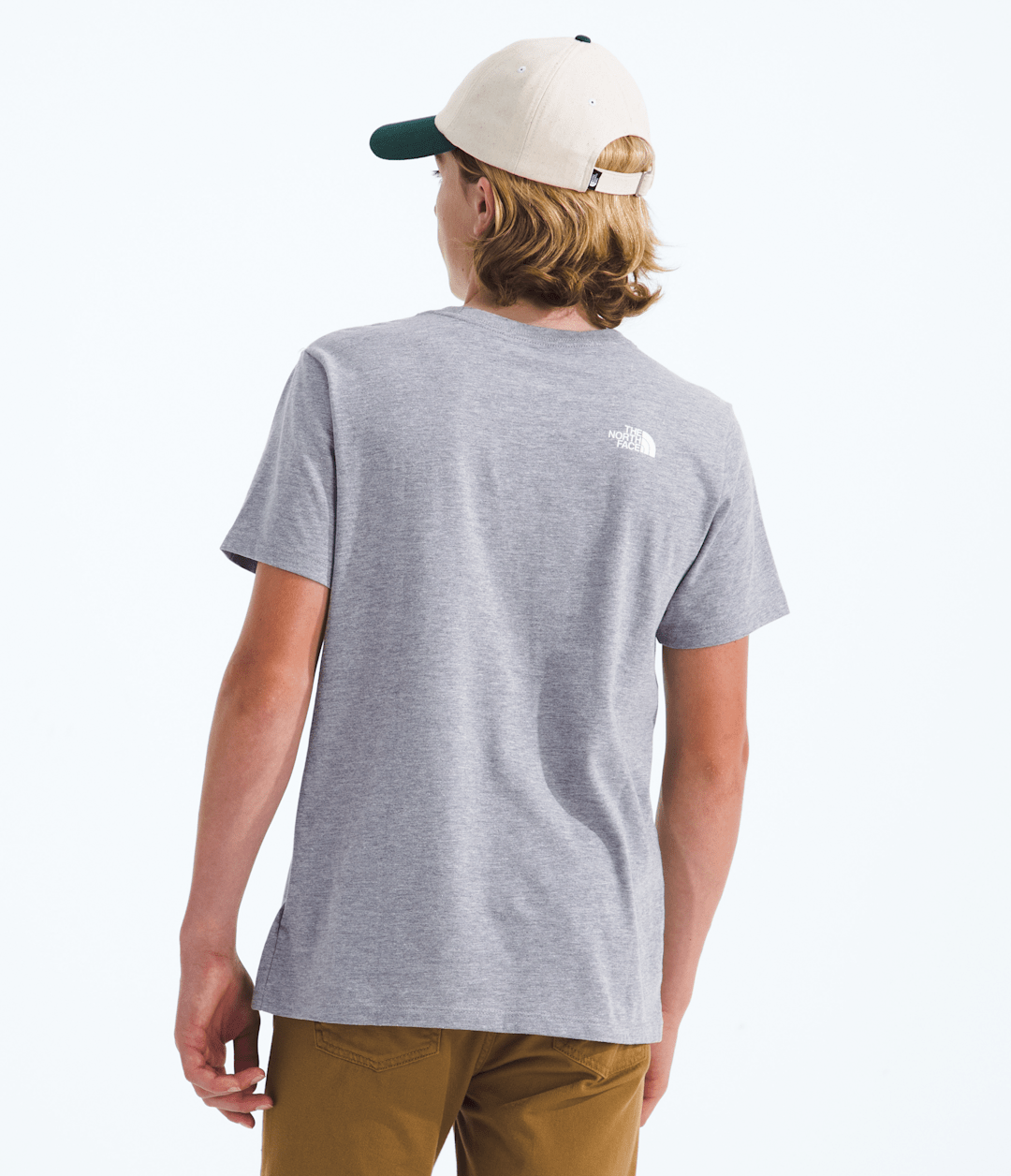 Boys’ & Girls’ Box NSE Novelty Short-Sleeve Tee—Graphic 2 TNF Pale Grey Heather/Summit Gold Regenerative Ink Print