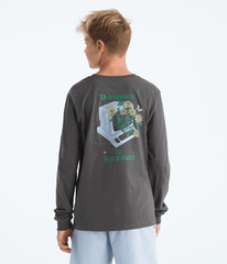 Boys’ & Girls’ Evolution Disconnect Long-Sleeve Tee—Graphic Anthracite Grey