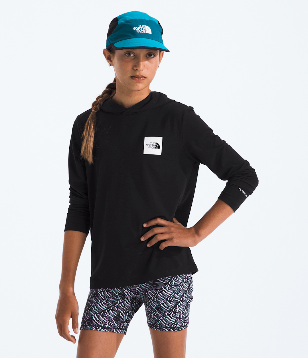 Boys’ & Girls’ Adventure Long-Sleeve Hoodie—Graphic TNF Black