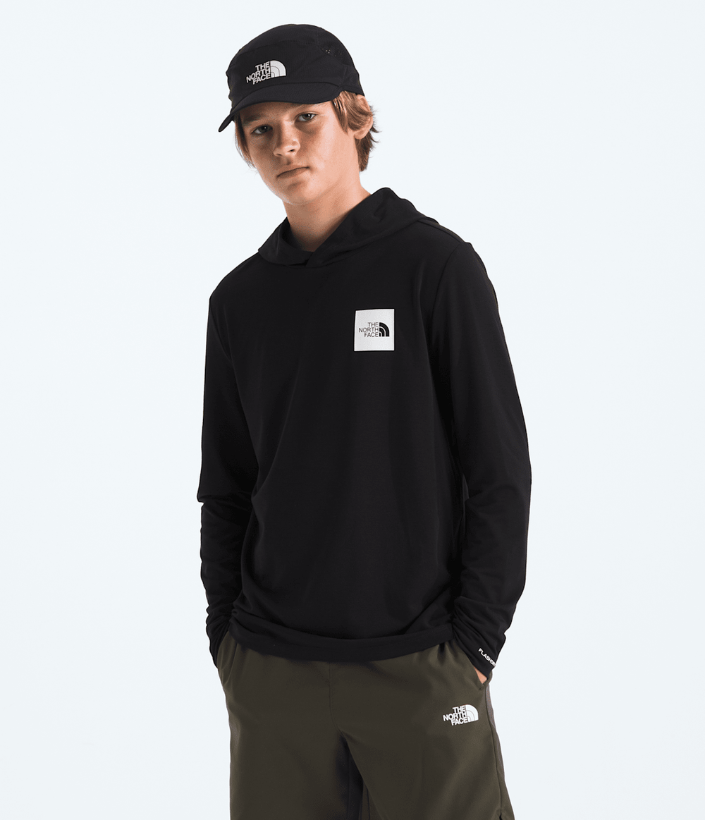 Boys’ & Girls’ Adventure Long-Sleeve Hoodie—Graphic TNF Black
