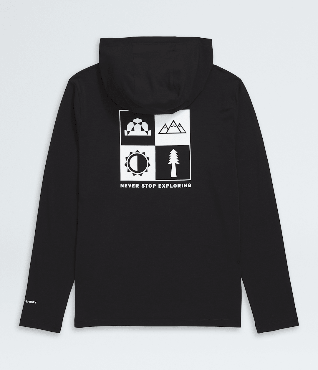 Boys’ & Girls’ Adventure Long-Sleeve Hoodie—Graphic TNF Black