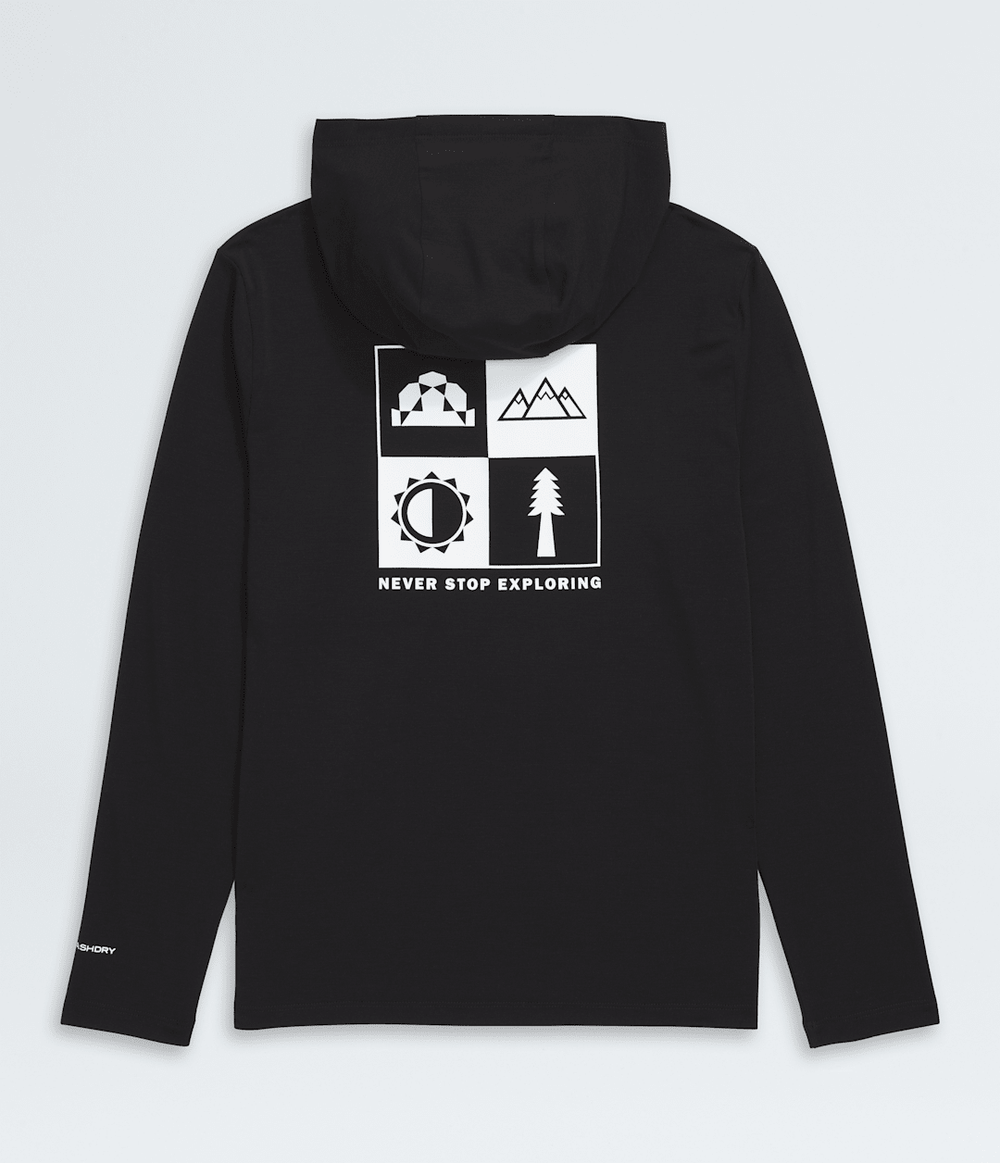 Boys’ & Girls’ Adventure Long-Sleeve Hoodie—Graphic TNF Black