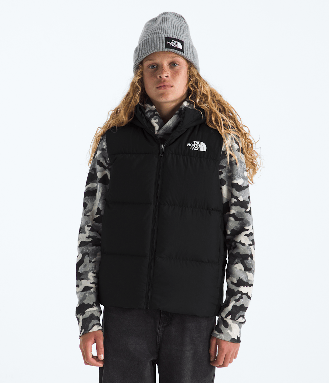 Boys’ & Girls’ North Down Hooded Vest TNF Black
