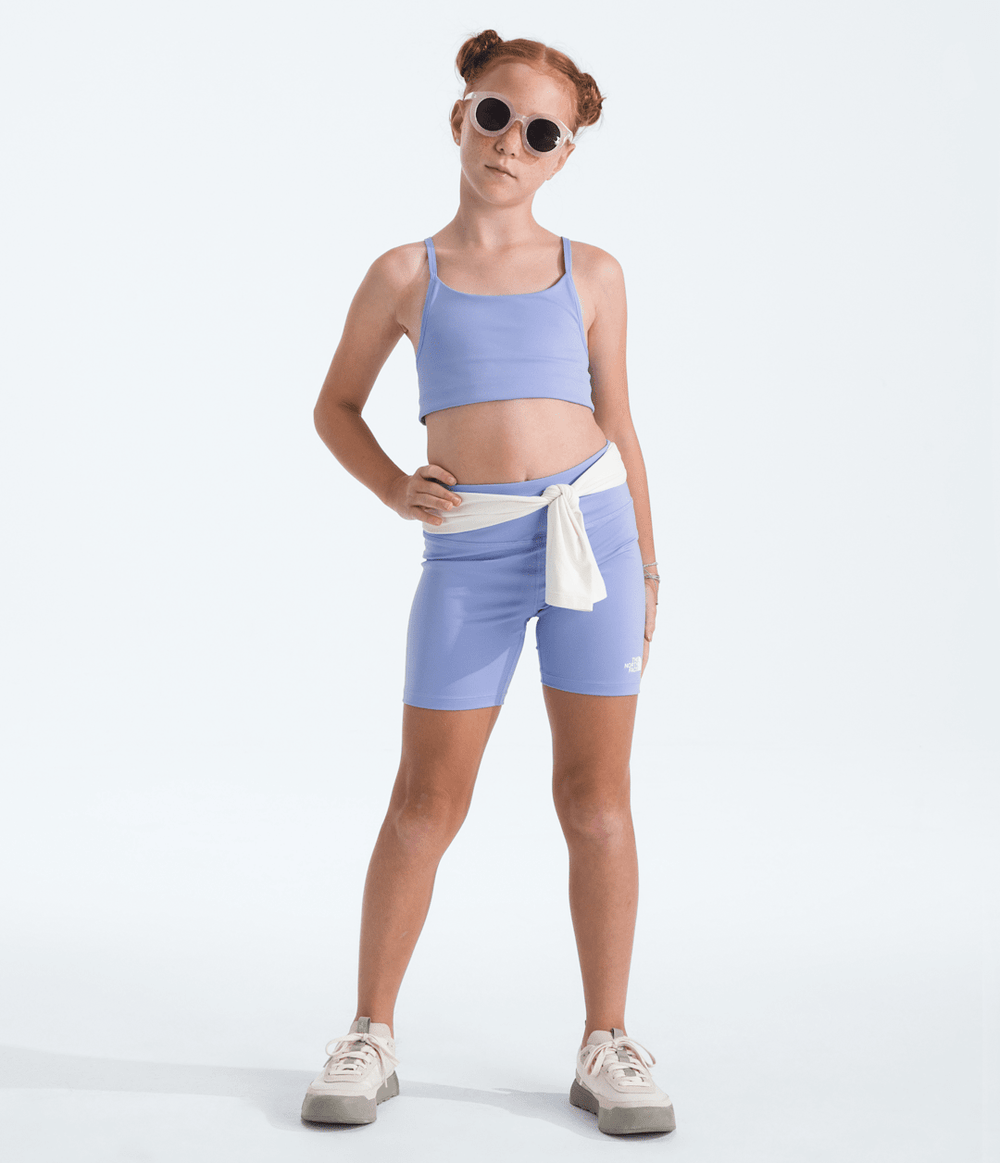 Girls’ Flex Tights Shorts—5'' Periwinkle Glow