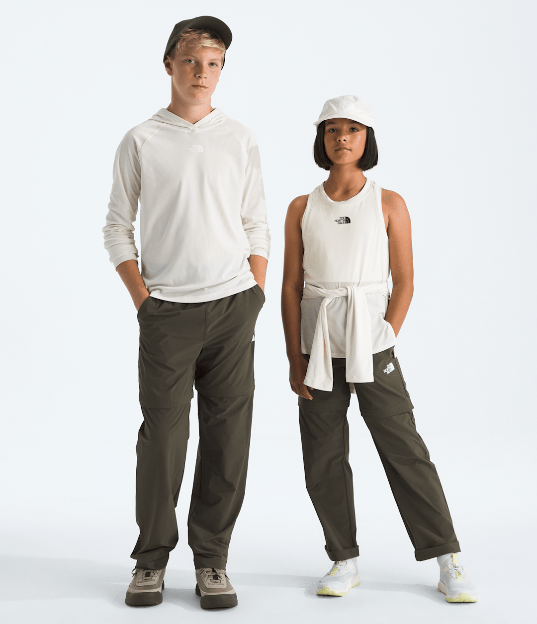 Boys’ & Girls’ Lightweight Convertible Hike Pants New Taupe Green