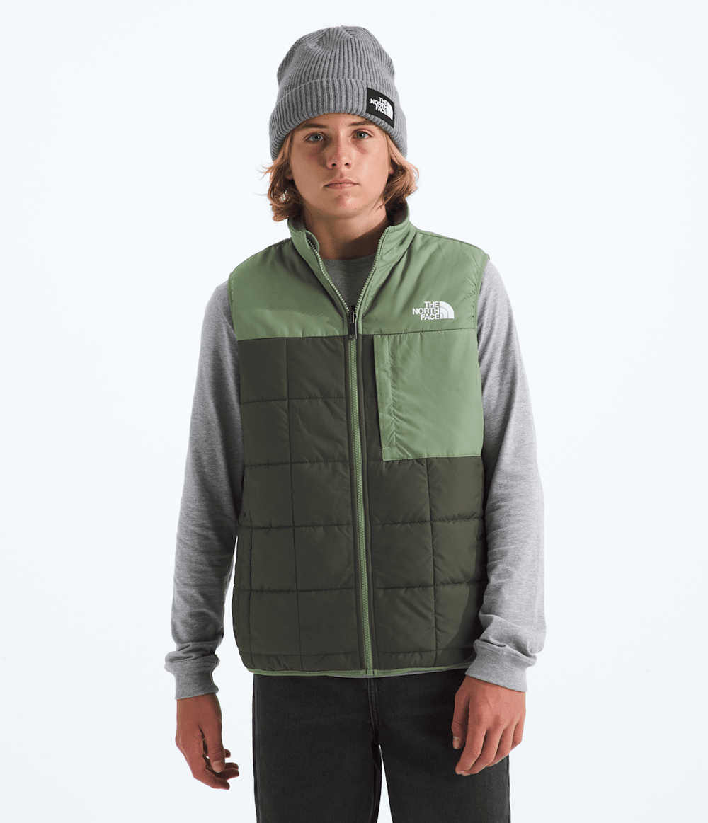 Boys’ Reversible Shasta Vest New Taupe Green/Bark Mist