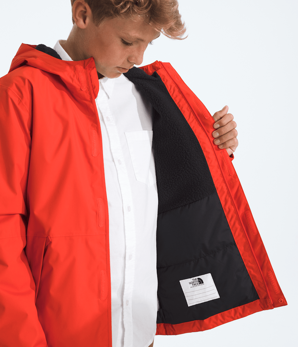 Boys’ Warm Antora Rain Jacket Lava Red