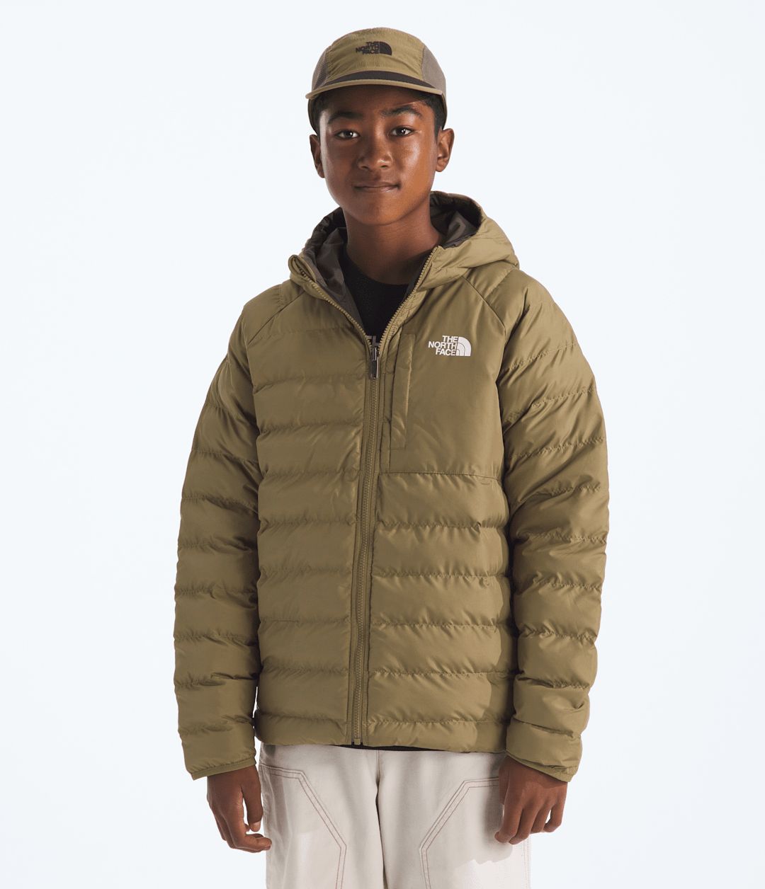 Boys’ Reversible Perrito Hooded Jacket Cedar/New Taupe Green
