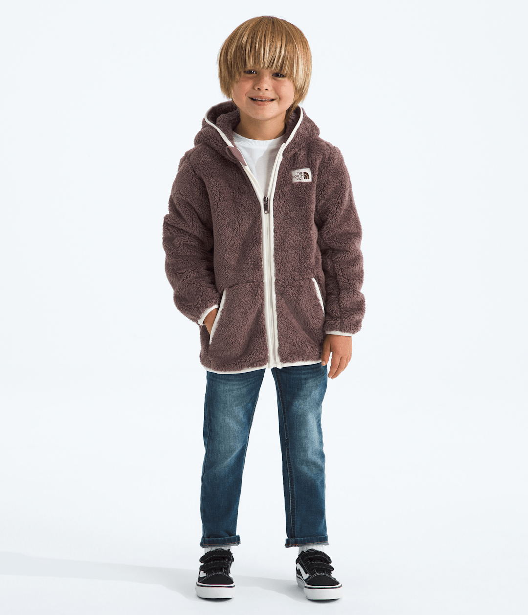 Kids’ Cabin Fleece Hoodie Tawny Quartz/White Dune