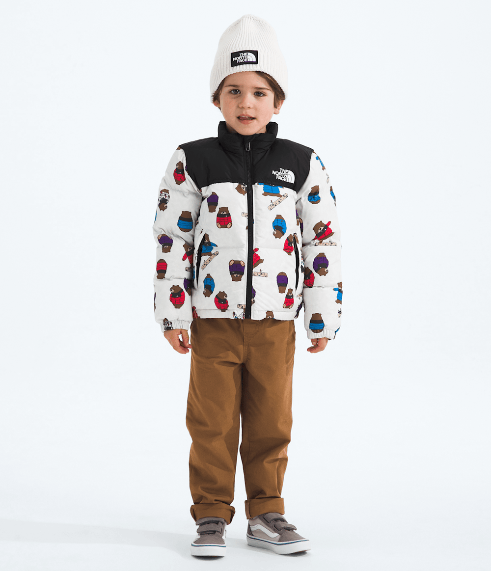 Kids’ 1996 Retro Nuptse Jacket—Print Nuptse Bears Print TNF White
