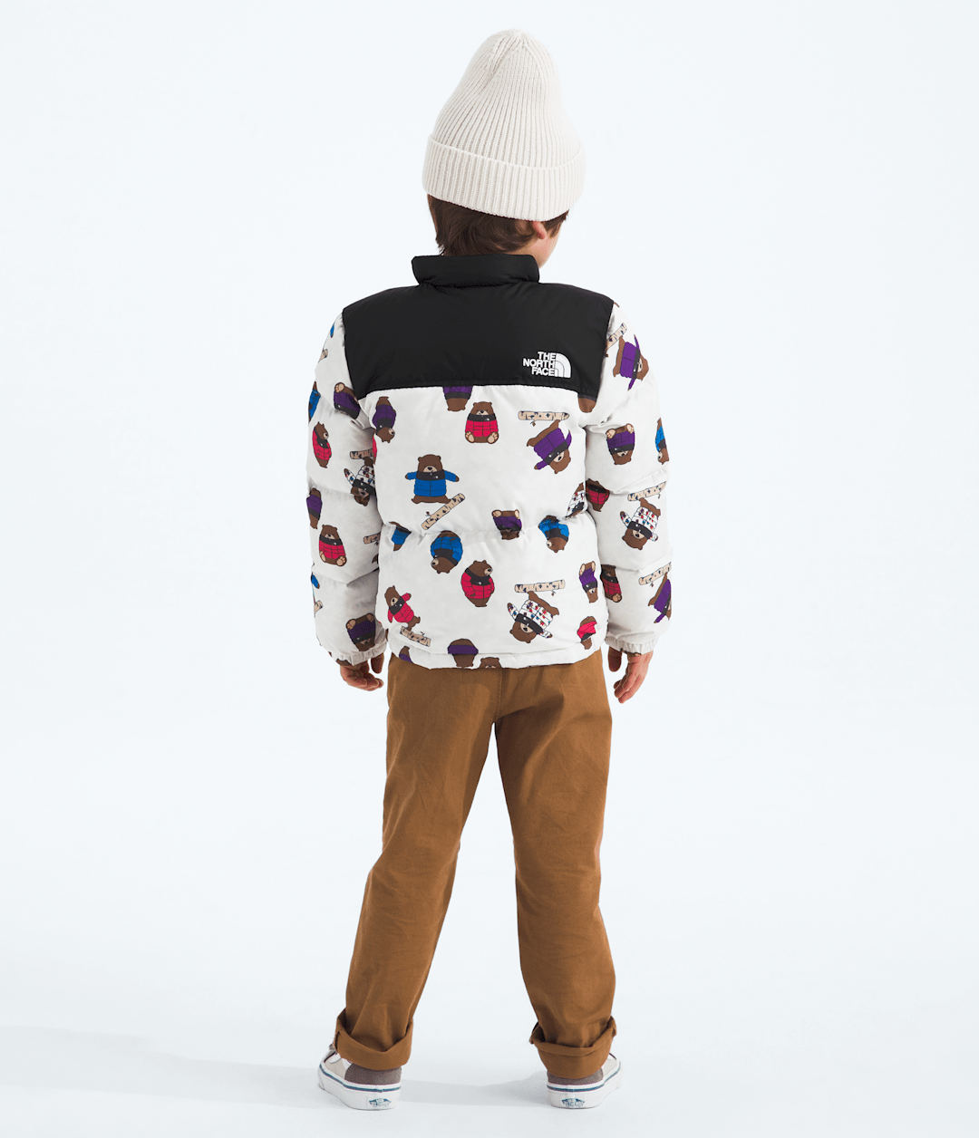 Kids’ 1996 Retro Nuptse Jacket—Print Nuptse Bears Print TNF White