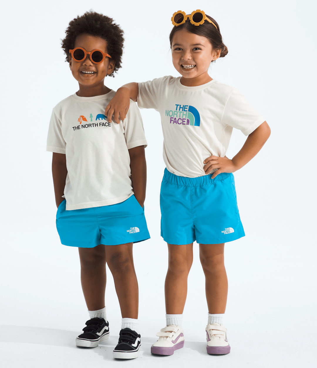 Kids’ Class V Shorts Meridian Blue Logo Weather Topo Phantom Print