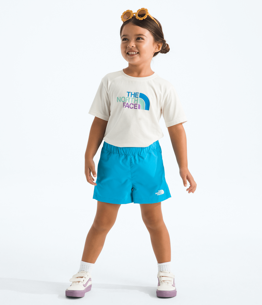 Kids’ Class V Shorts Meridian Blue Logo Weather Topo Phantom Print