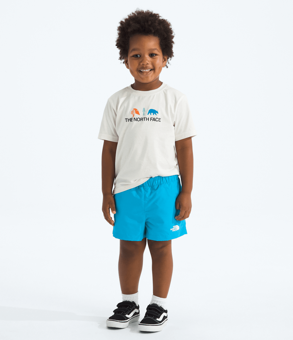 Kids’ Class V Shorts Meridian Blue Logo Weather Topo Phantom Print