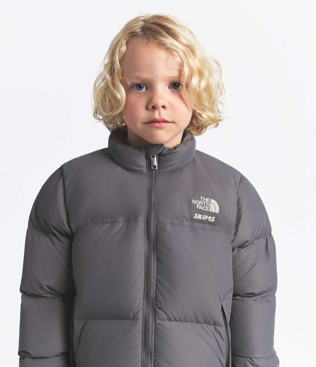 The North Face X SKIMS Kids' 1996 Nuptse Jacket Sk Gunmetal