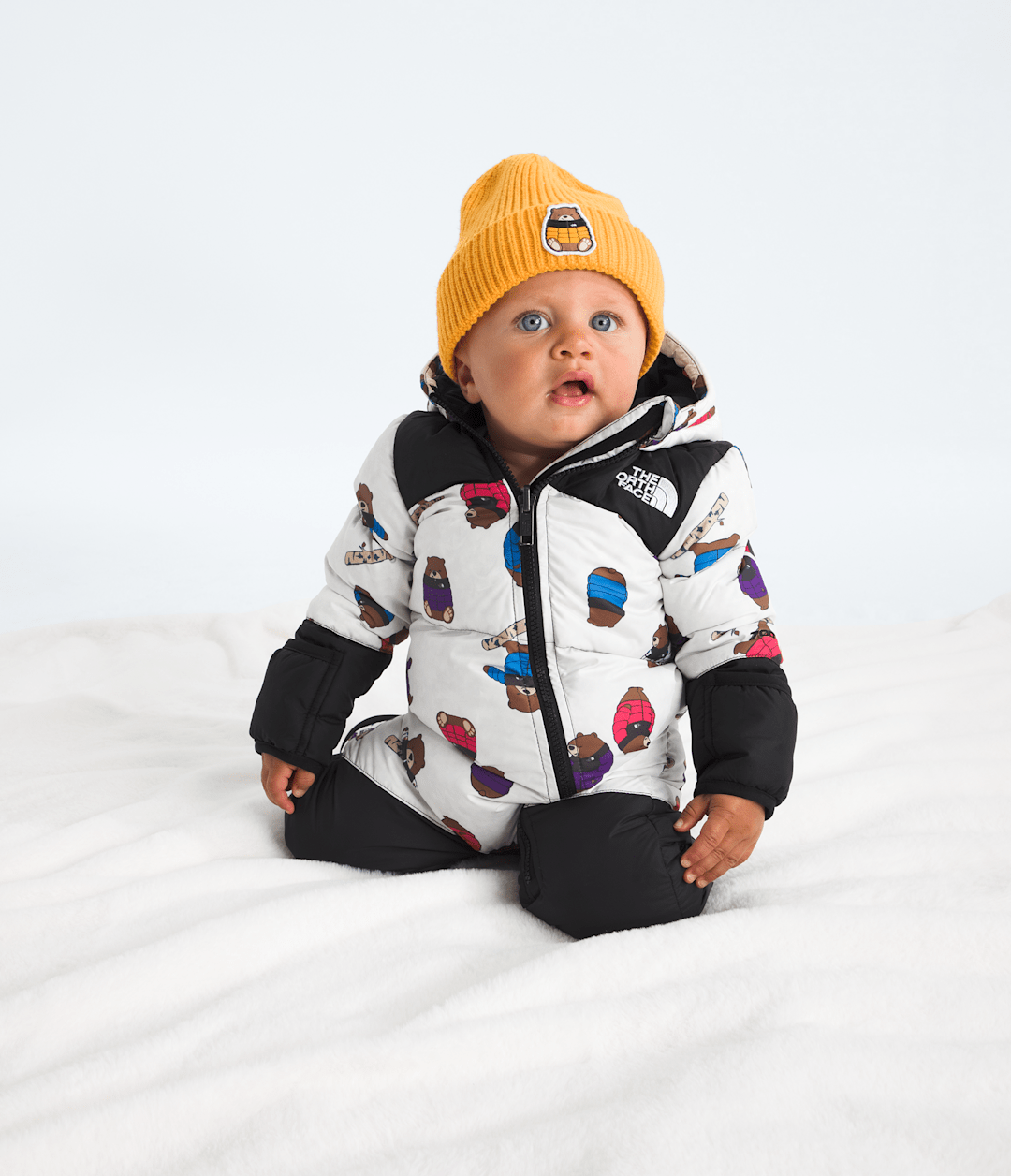 Baby 1996 Retro Nuptse One-Piece—Print Nuptse Bears Print TNF White