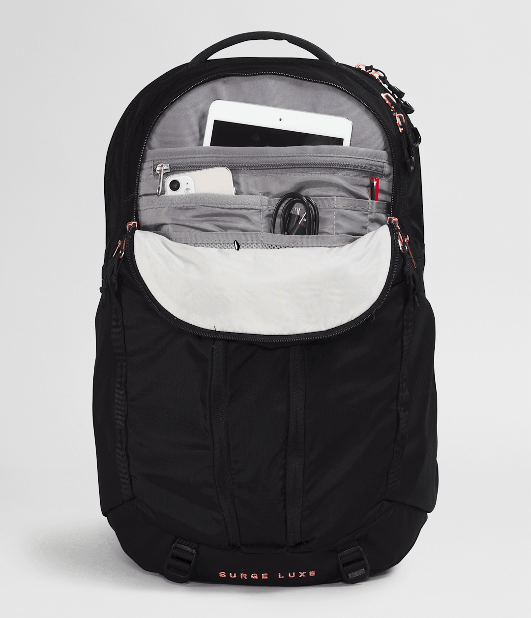 Women’s Surge Luxe Backpack TNF Black/Burnt Coral