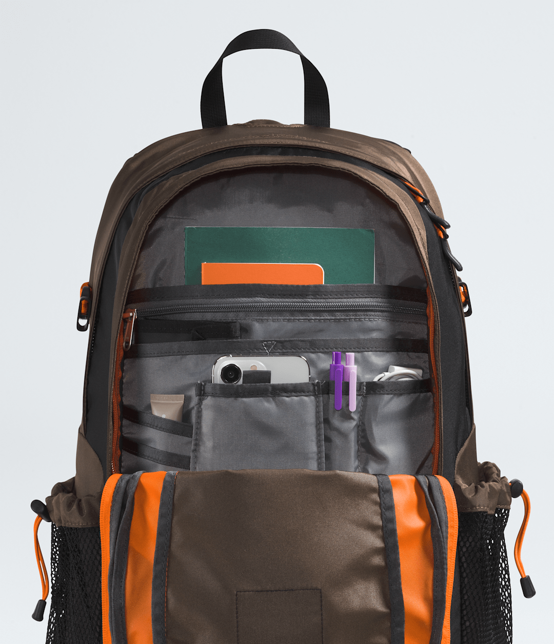 Hot Shot SE Backpack Smokey Brown/TNF Black/Solar Flare
