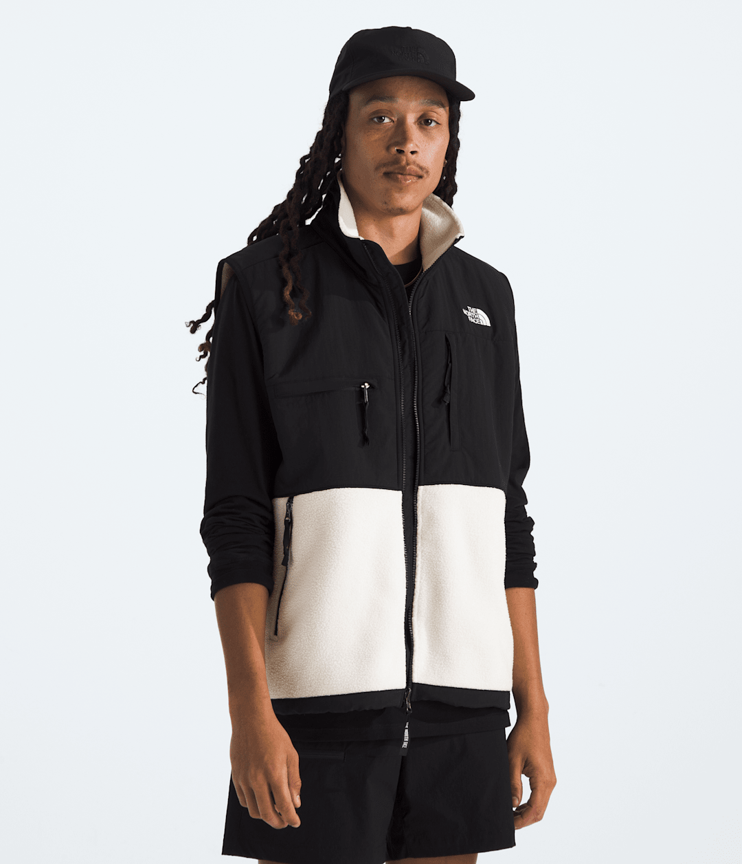 Men’s Retro Denali Vest White Dune/TNF Black