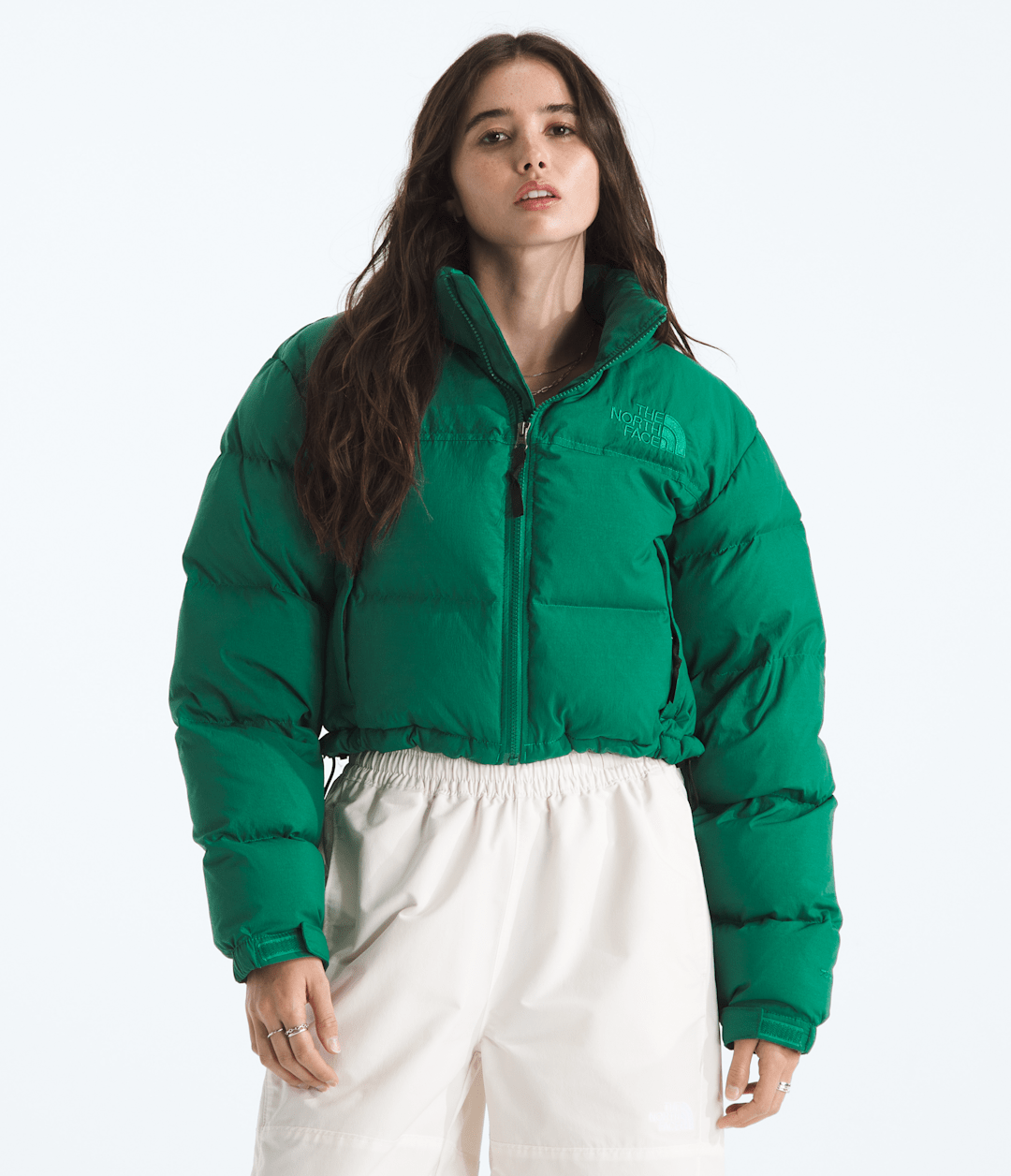 Women’s Nuptse Short DTM Jacket Evergreen