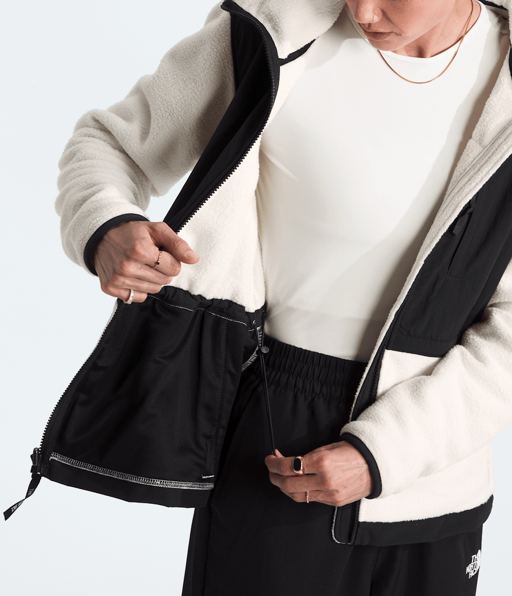 Women’s Retro Denali Hoodie White Dune/TNF Black