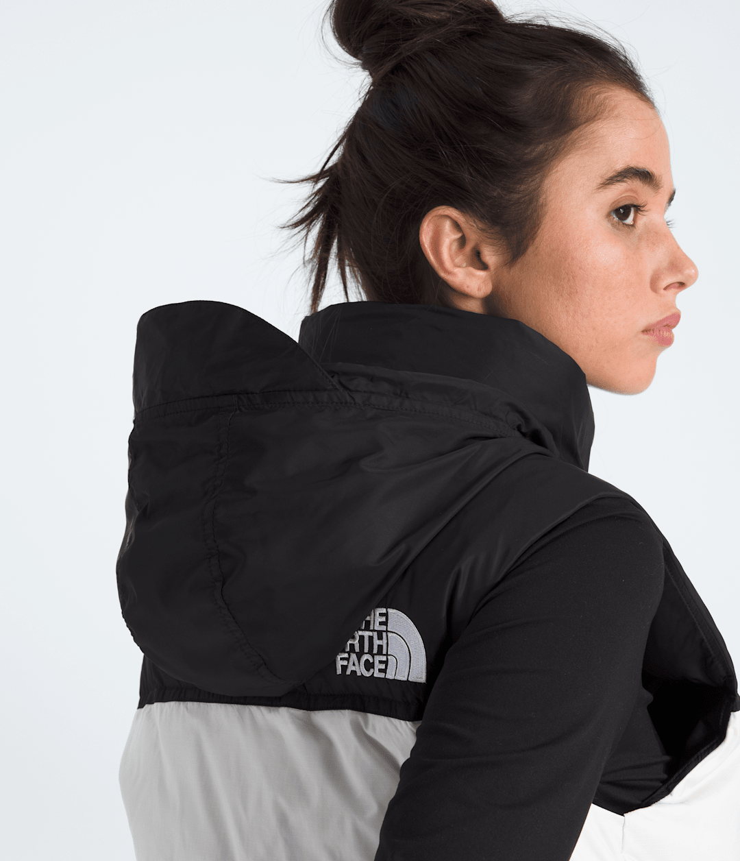 Women’s 1996 Retro Nuptse Vest White Dune/TNF Black/Recycled Down