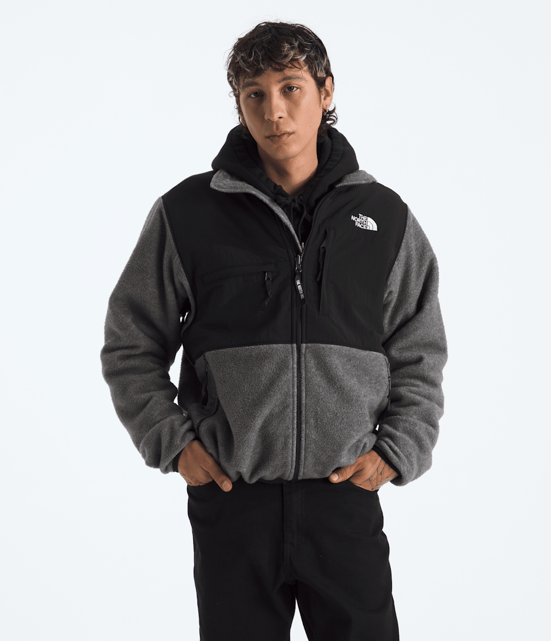 Men’s Retro Denali Jacket TNF Mid Grey Heather/TNF Black