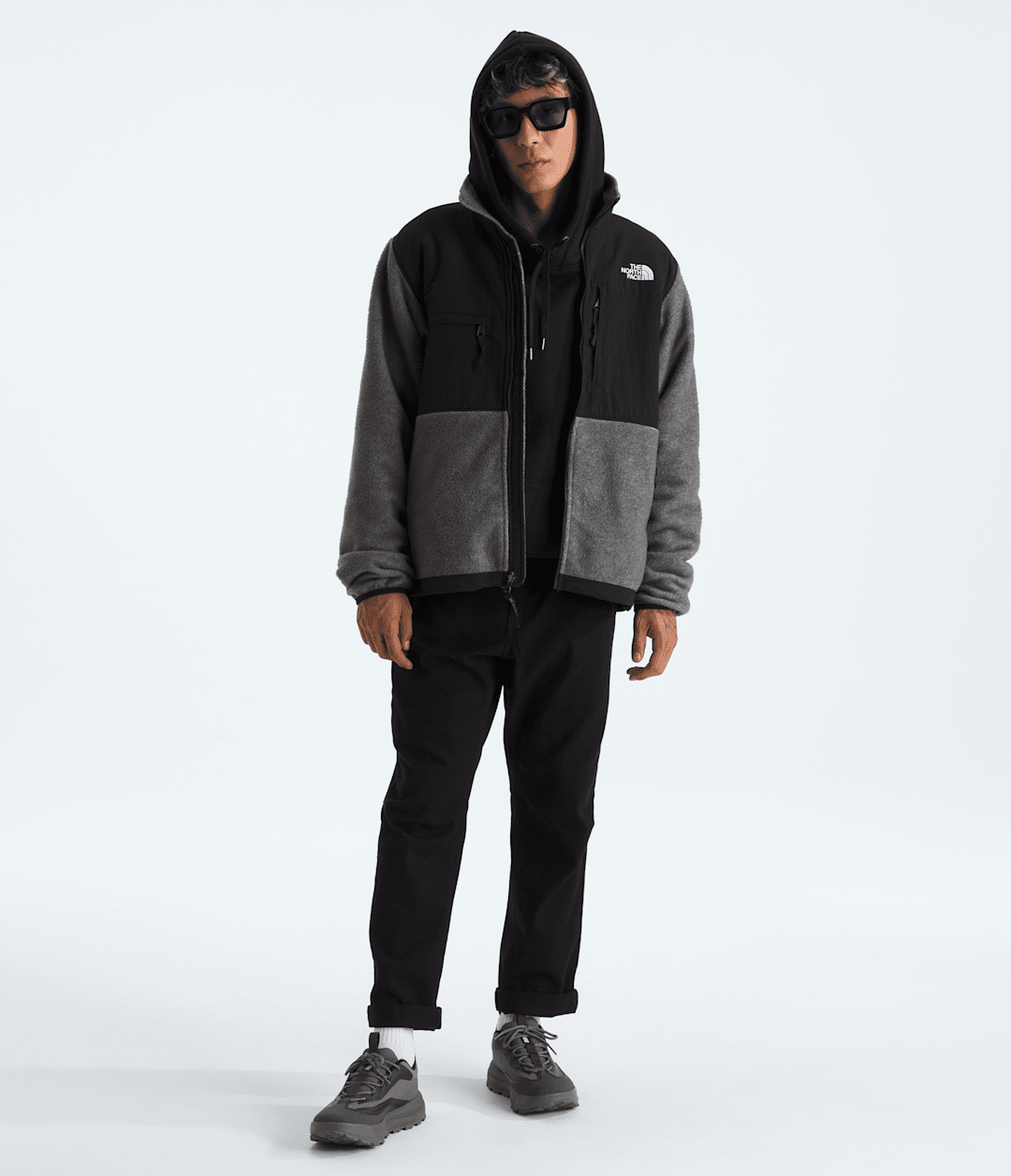 Men’s Retro Denali Jacket TNF Mid Grey Heather/TNF Black