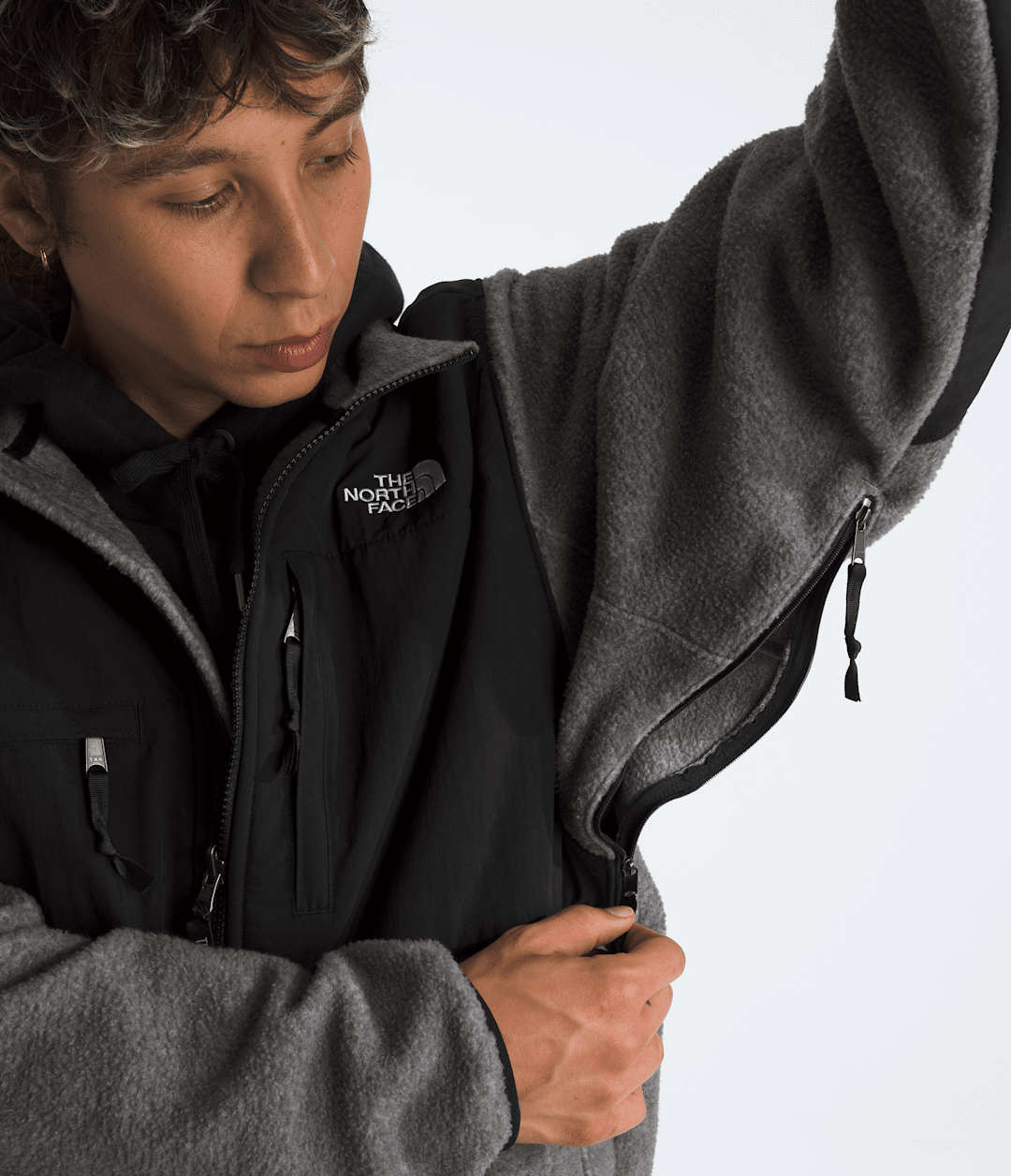 Men’s Retro Denali Jacket TNF Mid Grey Heather/TNF Black