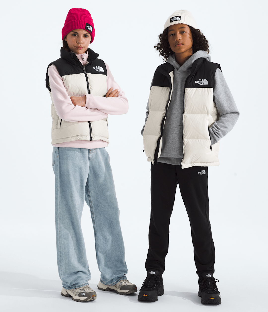 Boys’ & Girls’ 1996 Retro Nuptse Vest White Dune