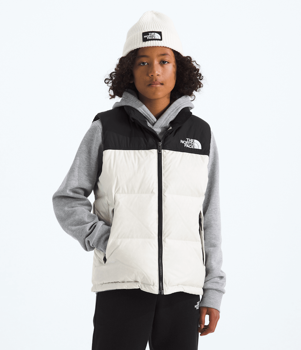 Boys’ & Girls’ 1996 Retro Nuptse Vest White Dune