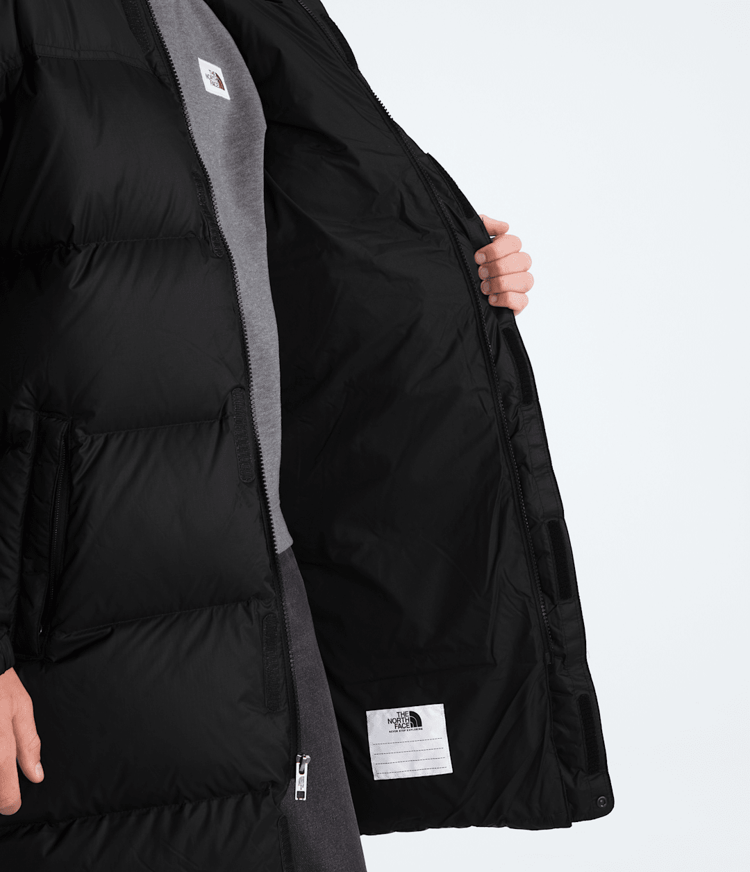 Boys’ & Girls’ Nuptse Long Parka TNF Black/TNF Black