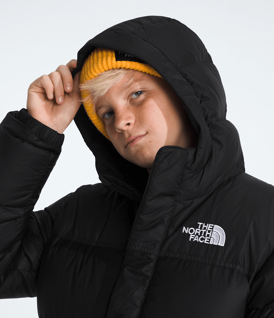 Boys’ & Girls’ Nuptse Long Parka TNF Black/TNF Black