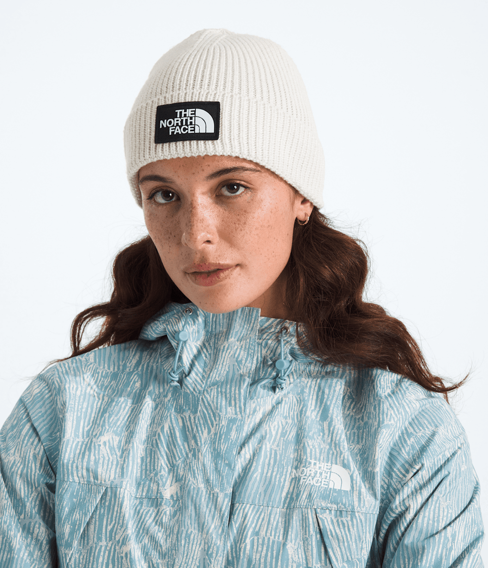 TNF™ Logo Box Cuffed Beanie White Dune