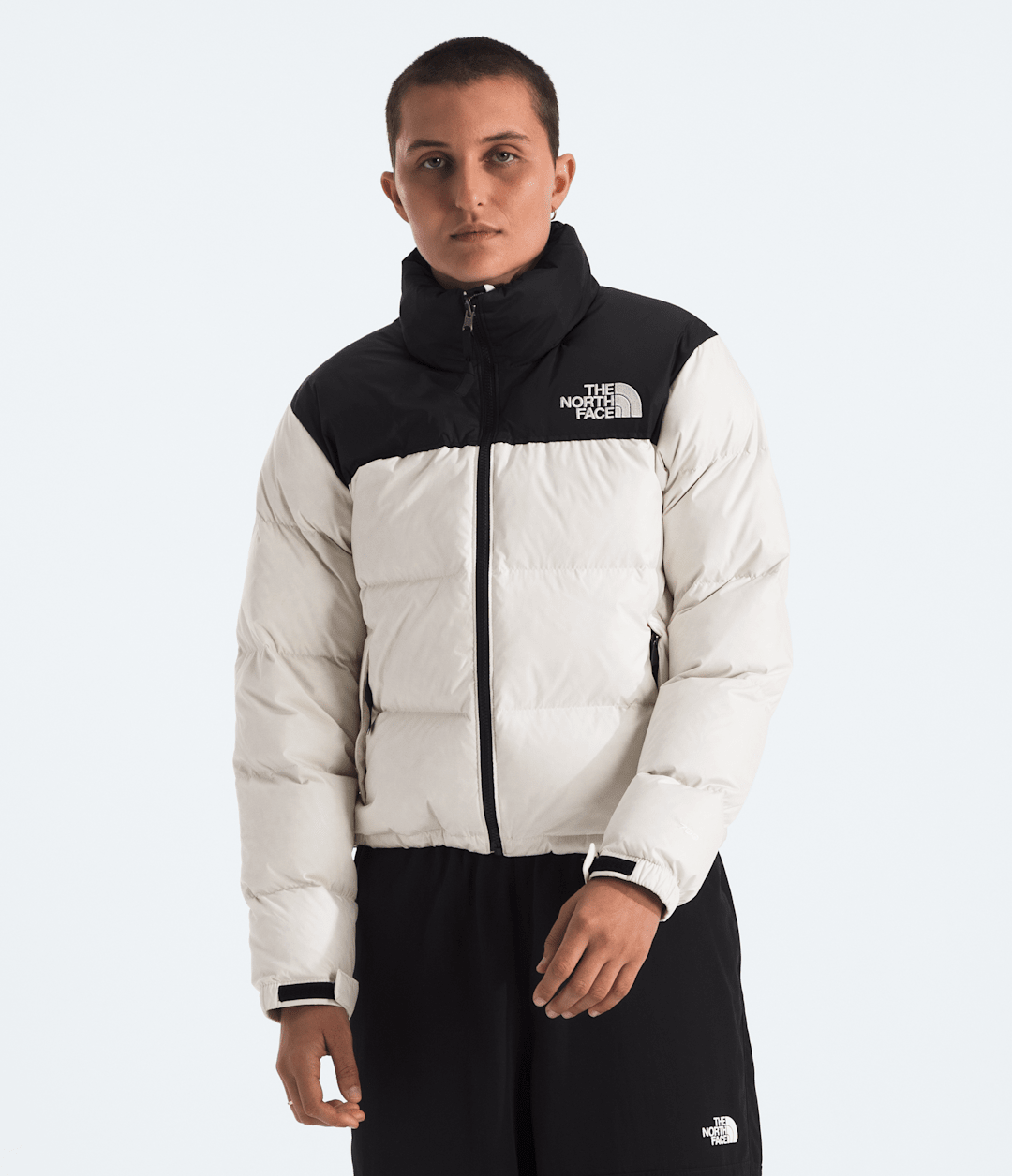Women’s 1996 Retro Nuptse Jacket White Dune/TNF Black/Recycled Down