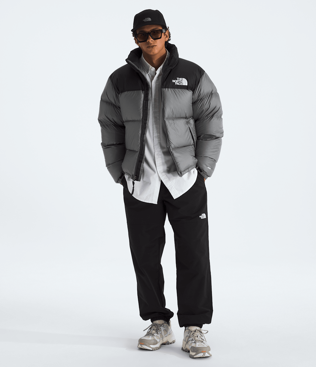 Men’s 1996 Retro Nuptse Jacket Smoked Pearl/TNF Black