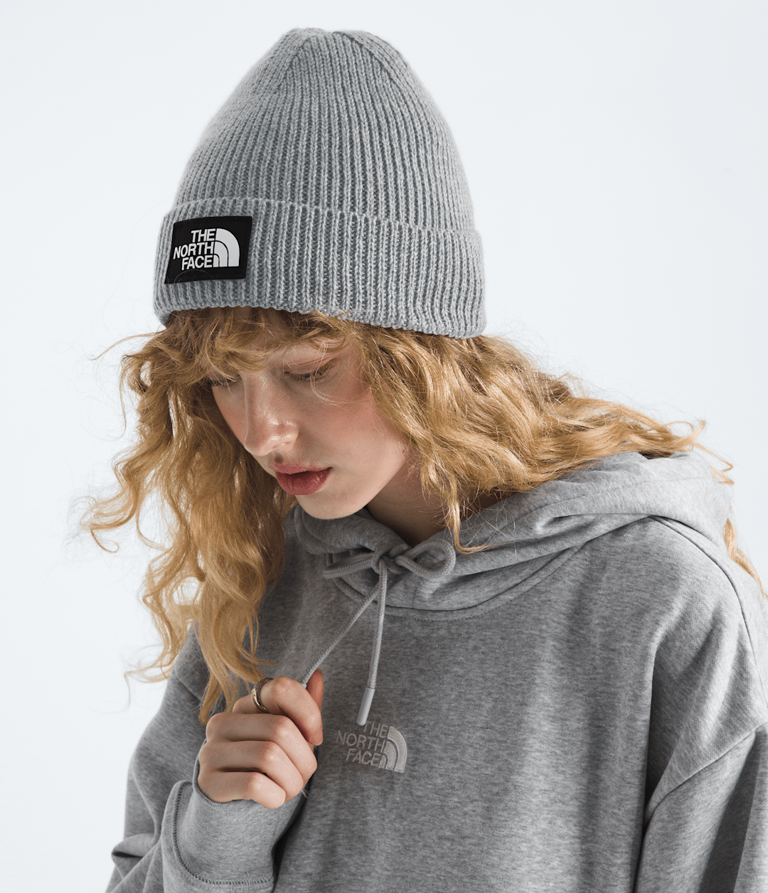 TNF™ Logo Box Cuffed Beanie TNF Medium Grey Heather
