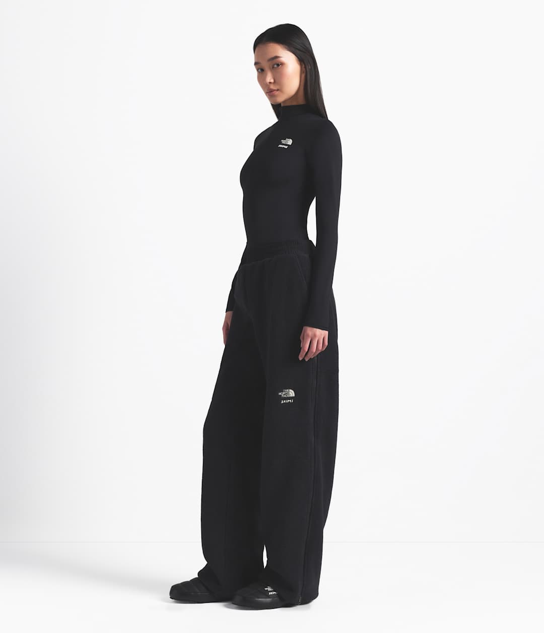 The North Face X SKIMS 1995 Denali Fleece Straight Leg Pant Sk Onyx