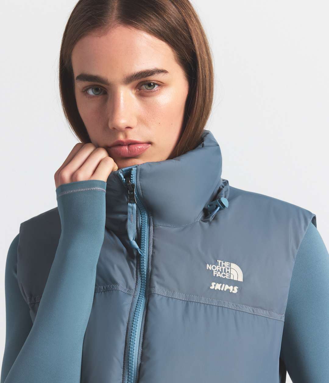 The North Face X SKIMS 1996 Nuptse Vest Sk Kyanite