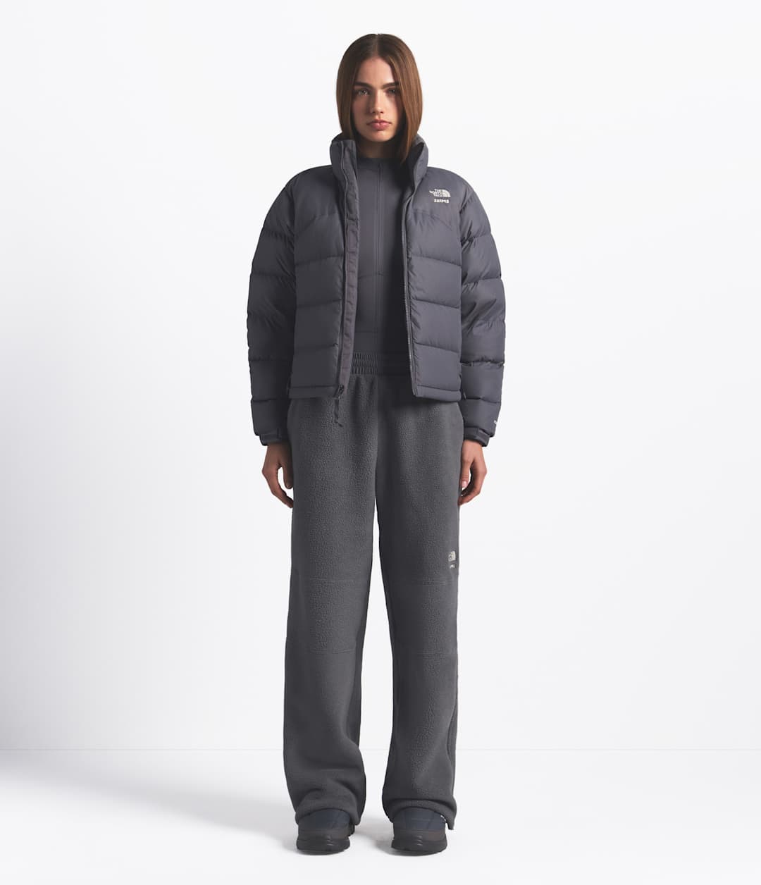 The North Face X SKIMS 1995 Denali Fleece Straight Leg Pant Sk Gunmetal