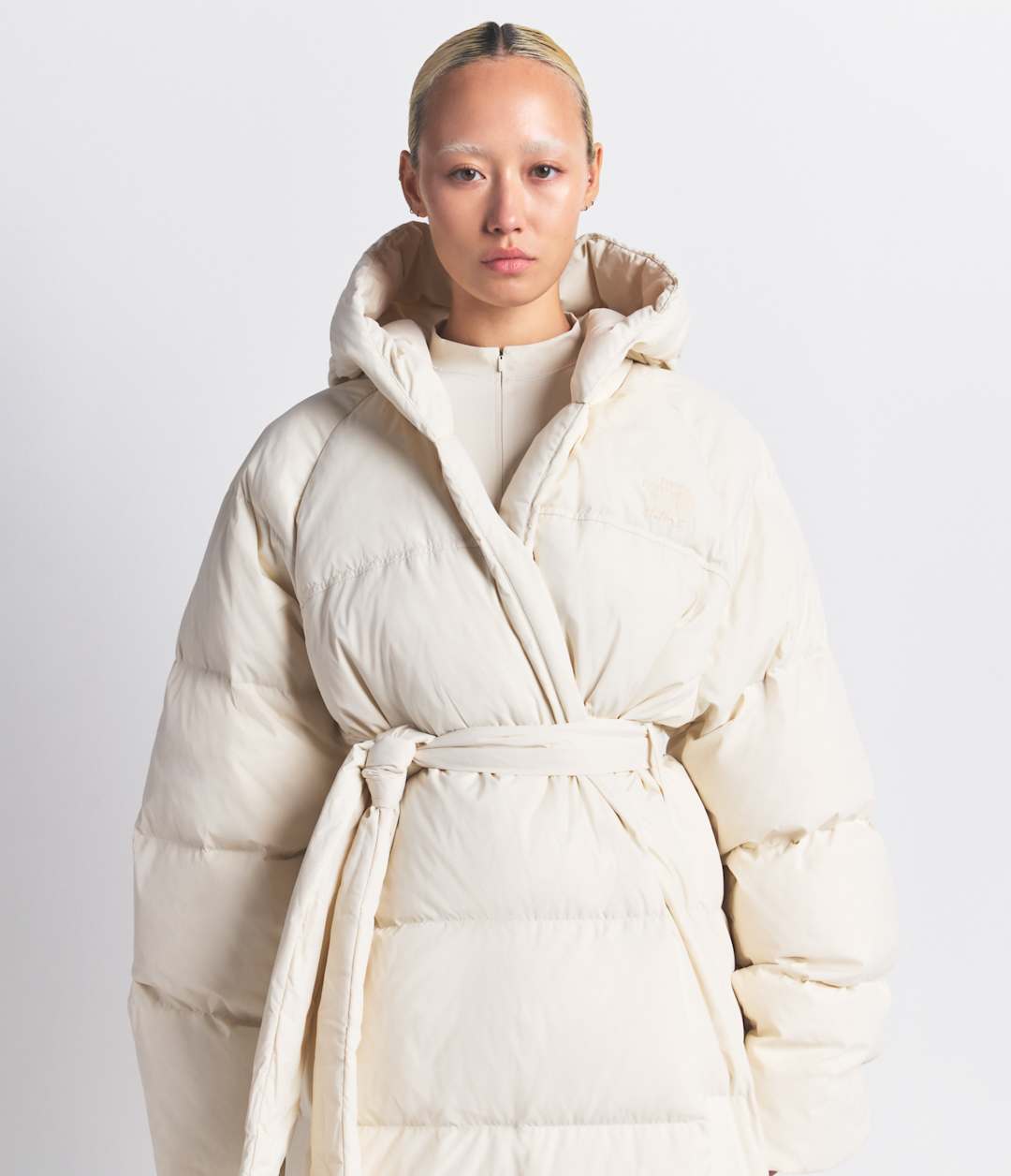 The North Face X SKIMS Women's Nuptse Wrap Parka Sk Bone