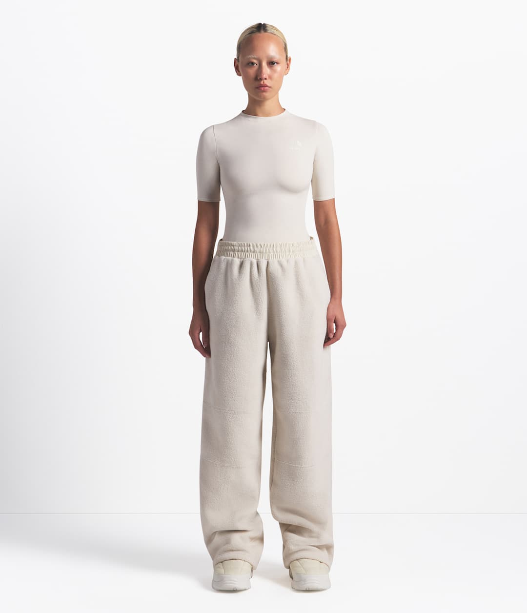 The North Face X SKIMS 1995 Denali Fleece Straight Leg Pant Sk Bone