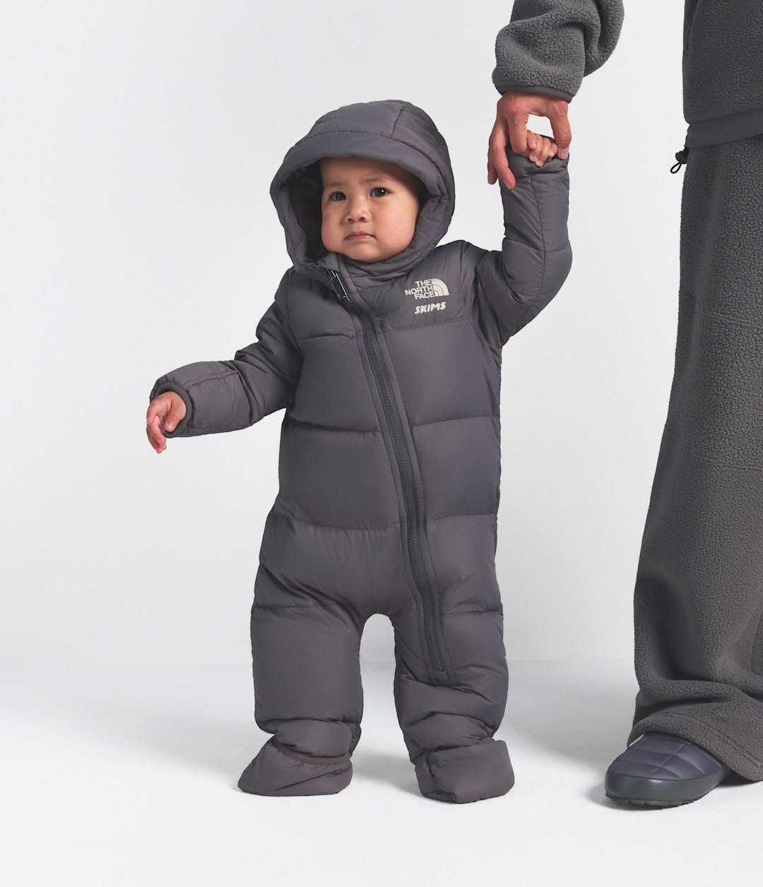 The North Face X SKIMS Baby 1996 Nuptse One-Piece Sk Gunmetal
