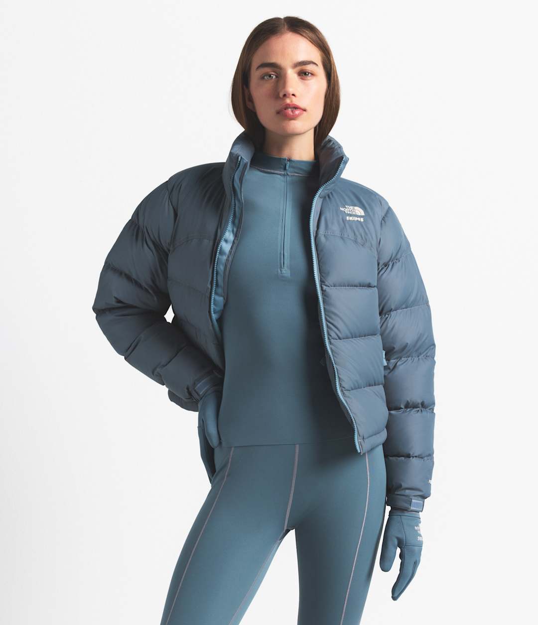 The North Face X SKIMS Women's 2000 Retro Nuptse Jacket Sk Kyanite